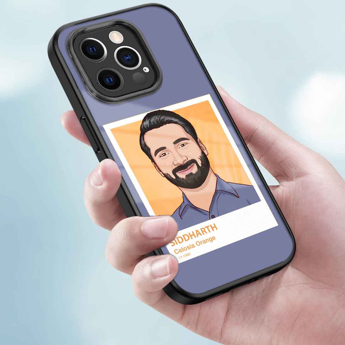 Custom Back Cover Printed Photo iPhone 12 Pro Case - Orange Pantone - Image 3