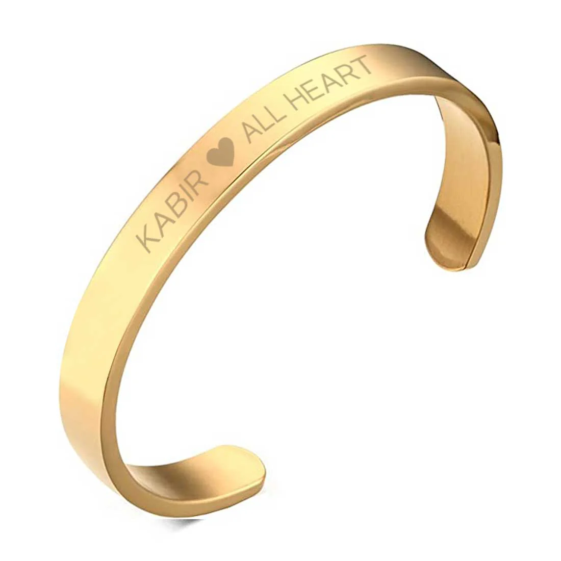 Custom Bracelets for Men Engraved Name Valentines Day Gift - Rose Gold Plated/Black Rhodium/Gold Plated - Heart - Image 13