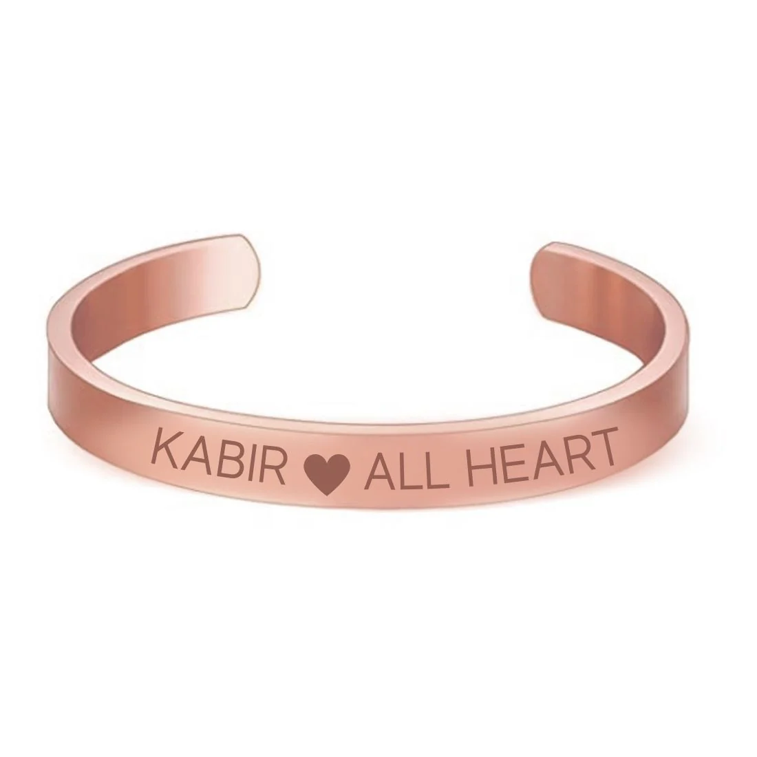Custom Bracelets for Men Engraved Name Valentines Day Gift - Rose Gold Plated/Black Rhodium/Gold Plated - Heart - Image 4