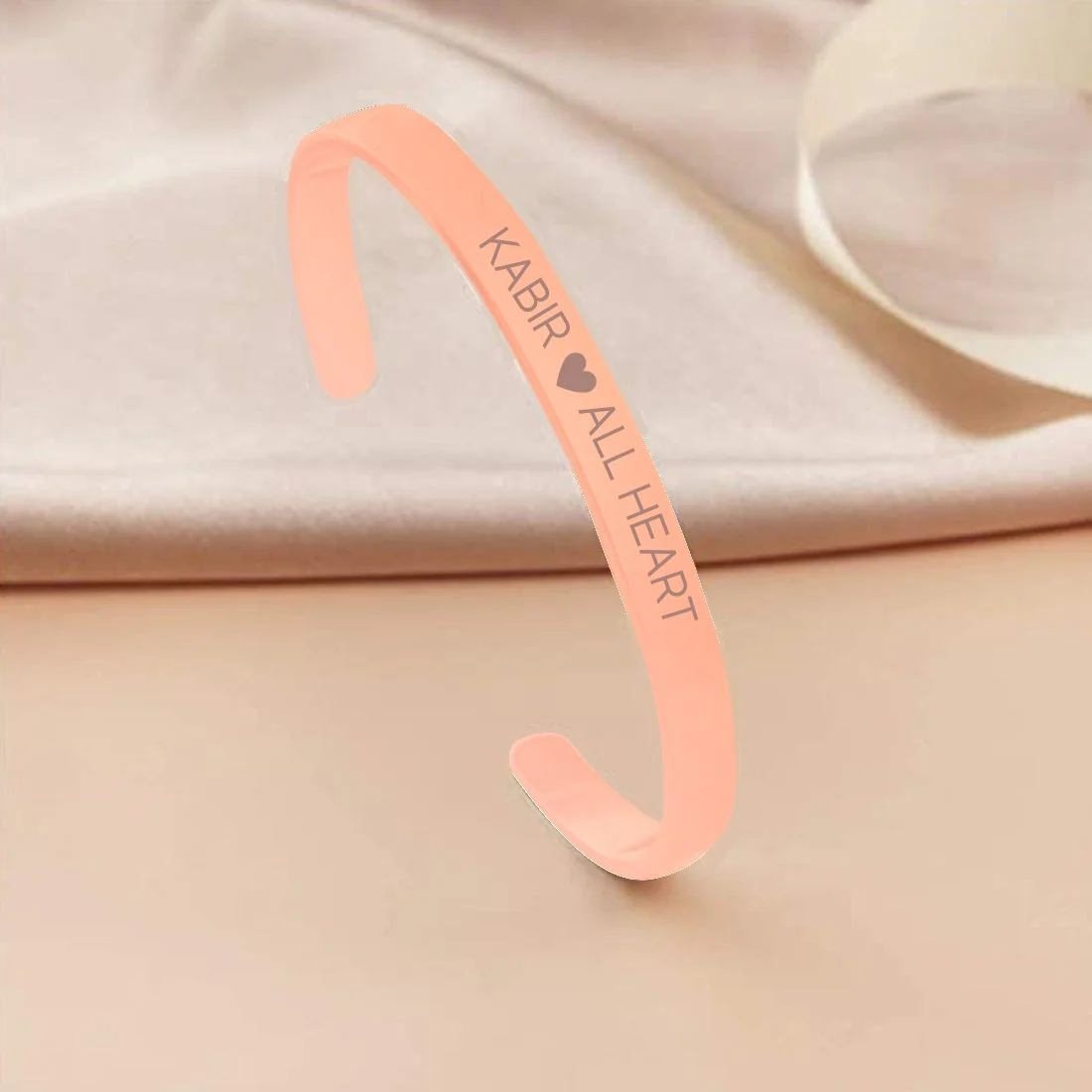Custom Bracelets for Men Engraved Name Valentines Day Gift - Rose Gold Plated/Black Rhodium/Gold Plated - Heart - Image 5