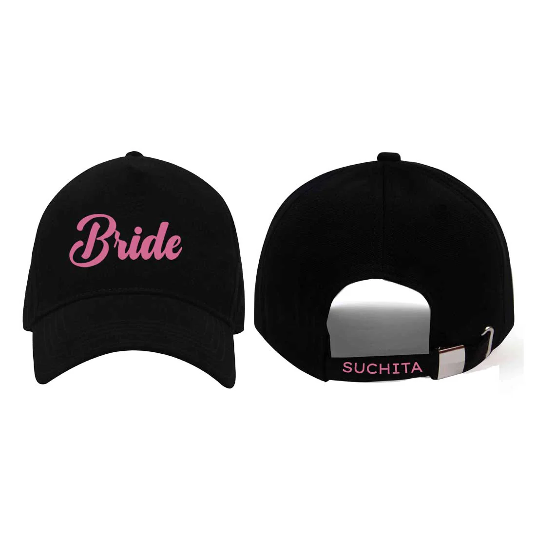 Custom Cap Bride Party Black Caps - Image 4