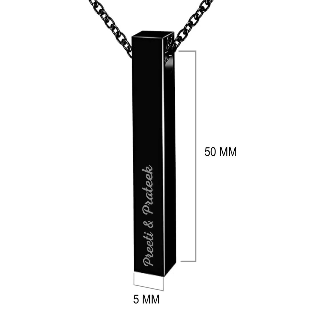 Custom Chain Pendant With Name Engraved Gifts for Birthday Anniversary Valentine Day - Add Name - Image 13