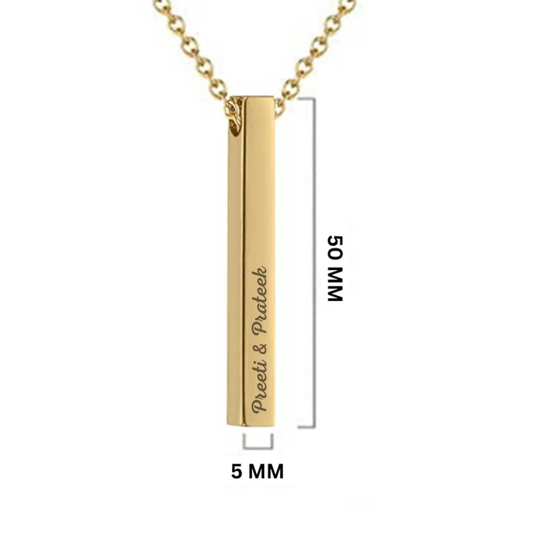 Custom Chain Pendant With Name Engraved Gifts for Birthday Anniversary Valentine Day - Add Name - Image 5