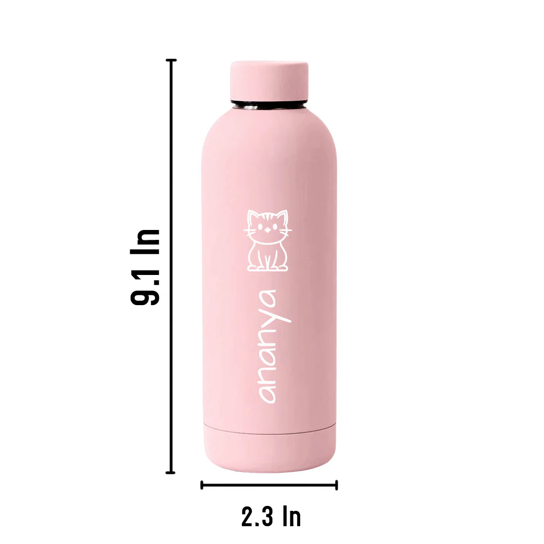 Nutcase Custom Children's Water Bottle with Cat Design – 500ml Stainless Steel, Double Insulated, BPA-Free, Leakproof, Keeps Drinks Hot & Cold for Hours - Image 6