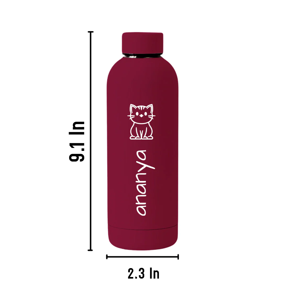 Nutcase Custom Children's Water Bottle with Cat Design – 500ml Stainless Steel, Double Insulated, BPA-Free, Leakproof, Keeps Drinks Hot & Cold for Hours - Image 9