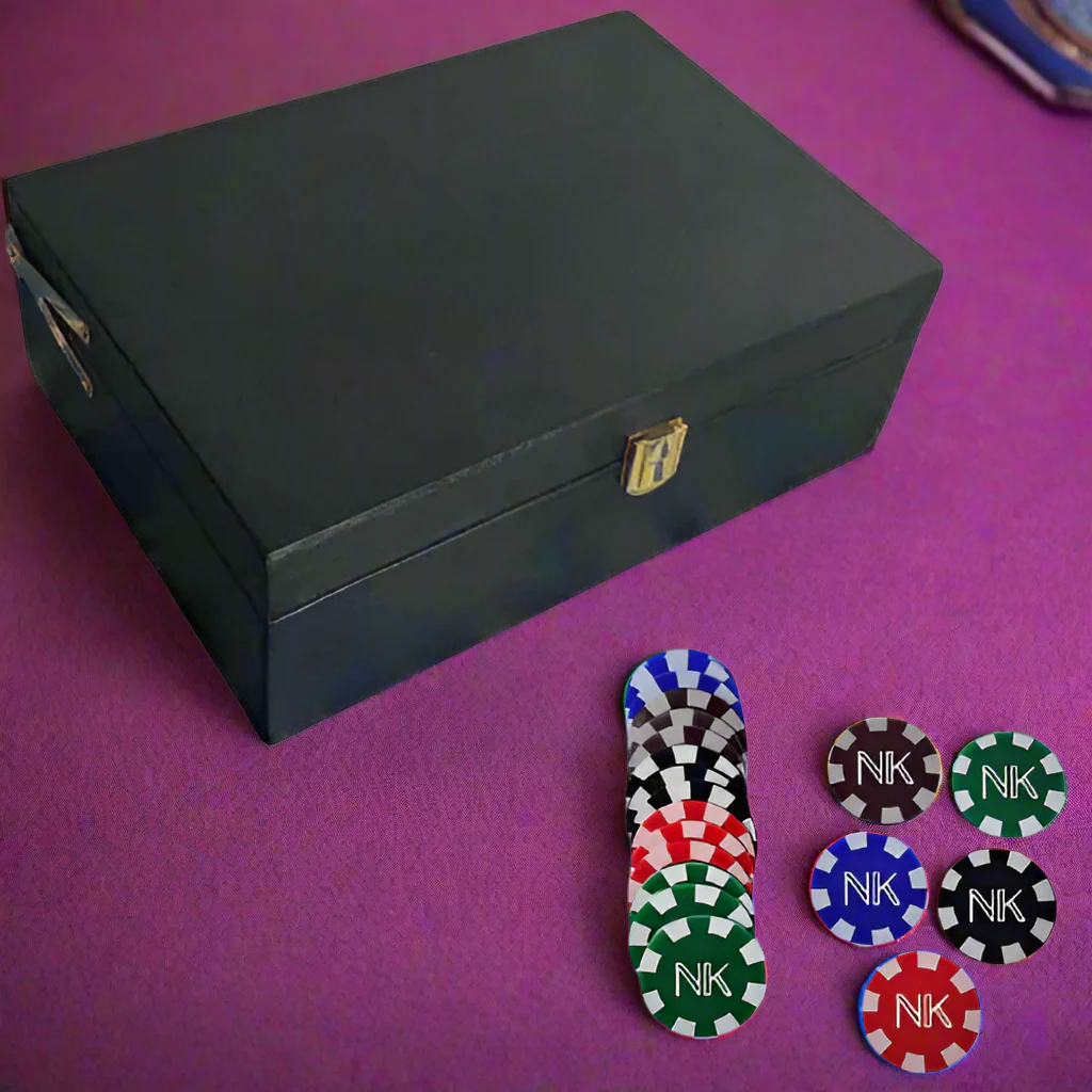 Custom Chips for Poker Engraved Initial on Casino Coin - Initial Monogram - Image 10