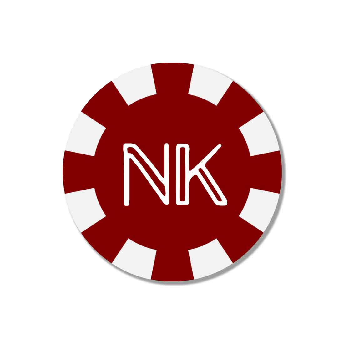 Custom Chips for Poker Engraved Initial on Casino Coin - Initial Monogram - Image 5