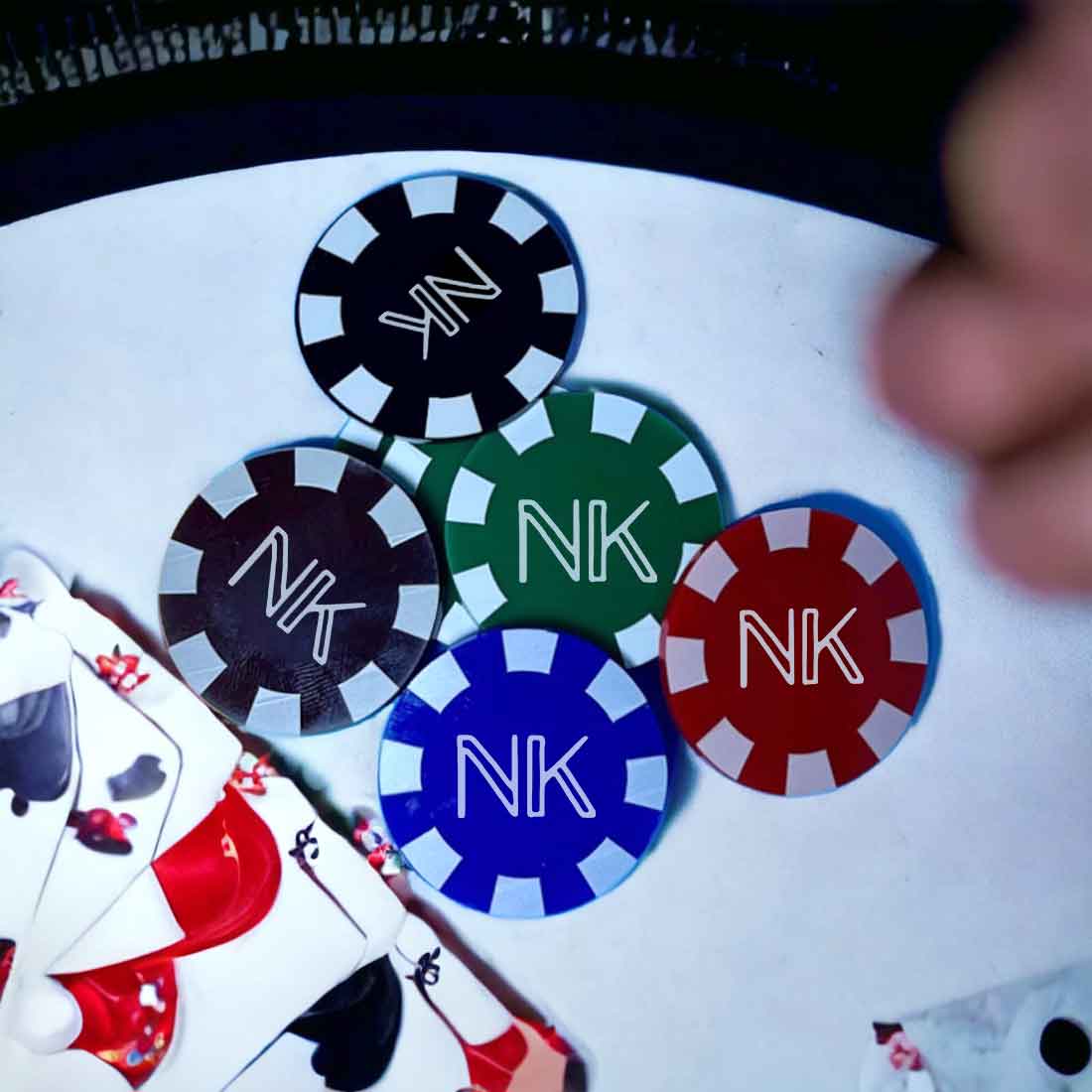 Custom Chips for Poker Engraved Initial on Casino Coin - Initial Monogram - Image 6