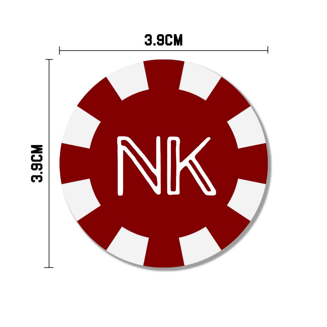 Custom Chips for Poker Engraved Initial on Casino Coin - Initial Monogram - Image 7