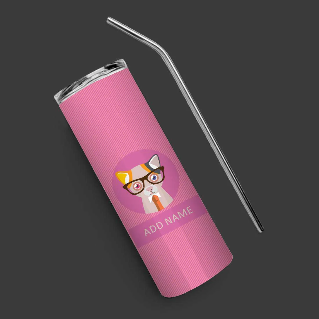 Nutcase Custom Coffee Tumbler with Metal Straw - Insulated Stainless Steel Travel Mug 600ml - Image 2