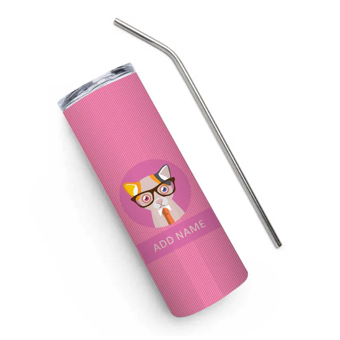 Nutcase Custom Coffee Tumbler with Metal Straw - Insulated Stainless Steel Travel Mug 600ml - Image 5