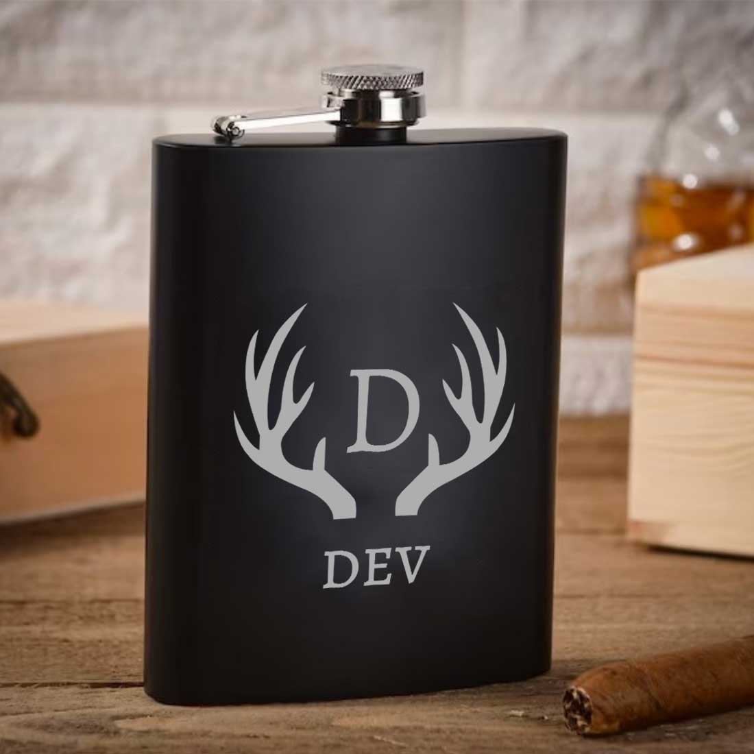 Custom Engraved Whiskey Glass Hip Flask with Funnel Gift Set Box - Image 9