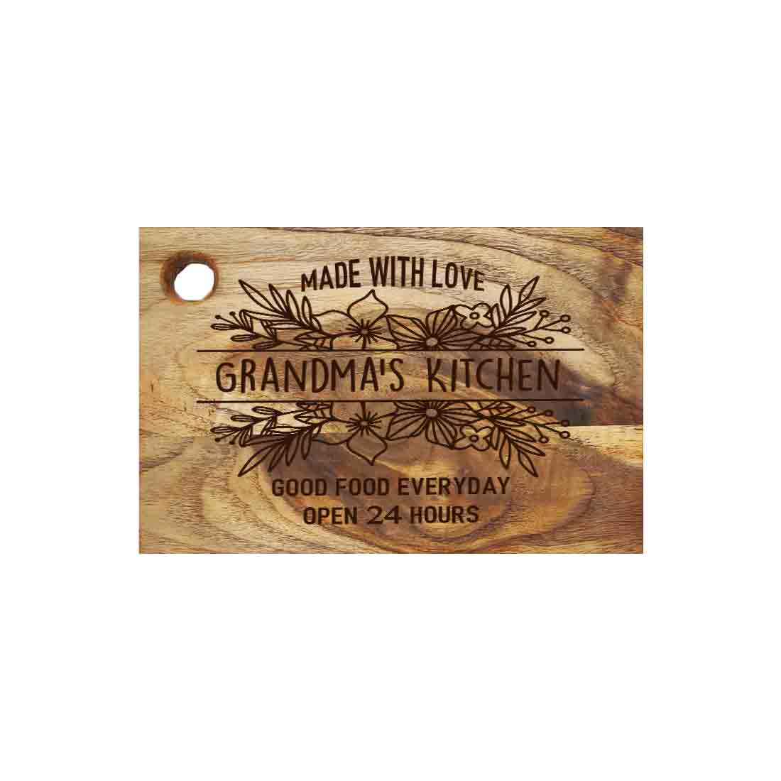 Custom Engraved Cutting Board Wooden Vegetable Chopping Stand Mother Day Gift - Grandma's kitchen - Image 2