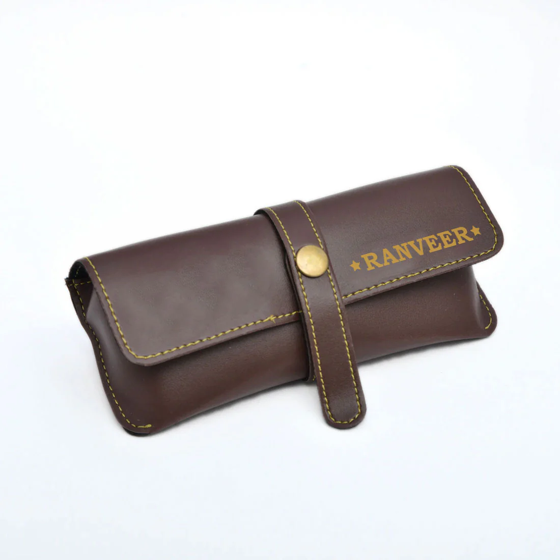 Personalized Eyewear Case Sunglass Specs Holder - Premium Vegan Leather - Image 4