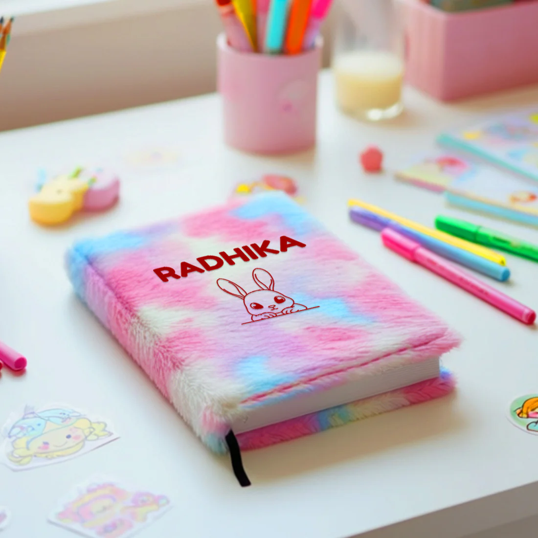 Custom Fur Diary for Kids – Soft Squishy A5 Size Notebook, Cute Fancy Journal & Perfect Birthday Gift Organizer - Image 3
