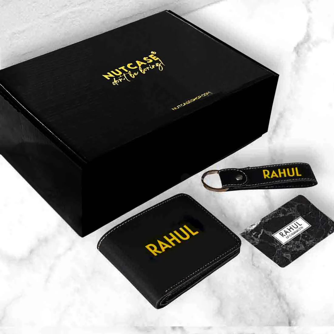Custom Gift Boxes for Men with Personalized Wallet Keychain and NFC Card - Image 12