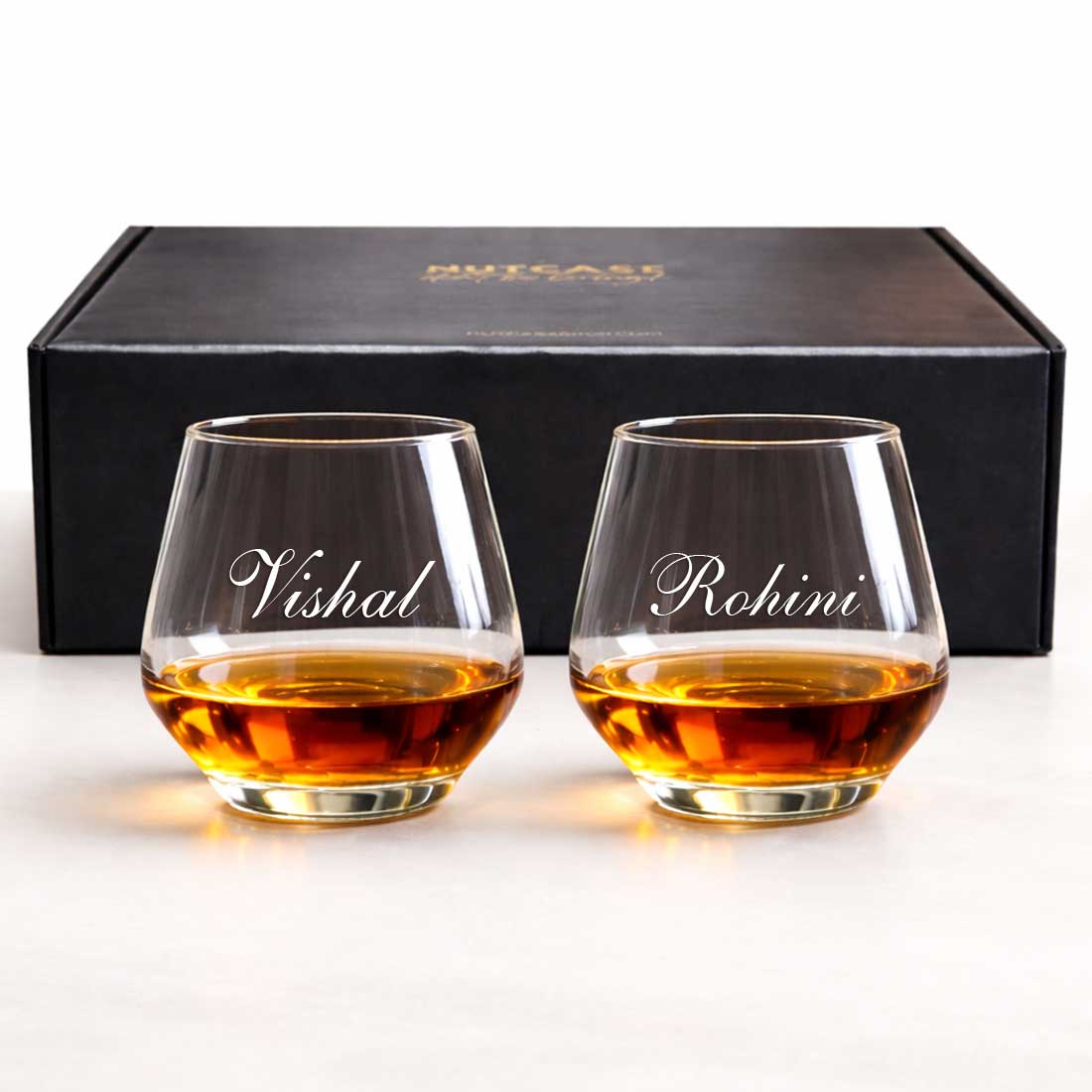Geometric Hexagon Whiskey Glass - Custom Engraved Modern Scotch Glass - Image 4