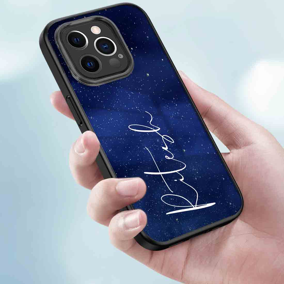 Custom I Phone Cases Mobile Cover iPhone 13 pro Case With Calligraphy Name - Stars - Image 3