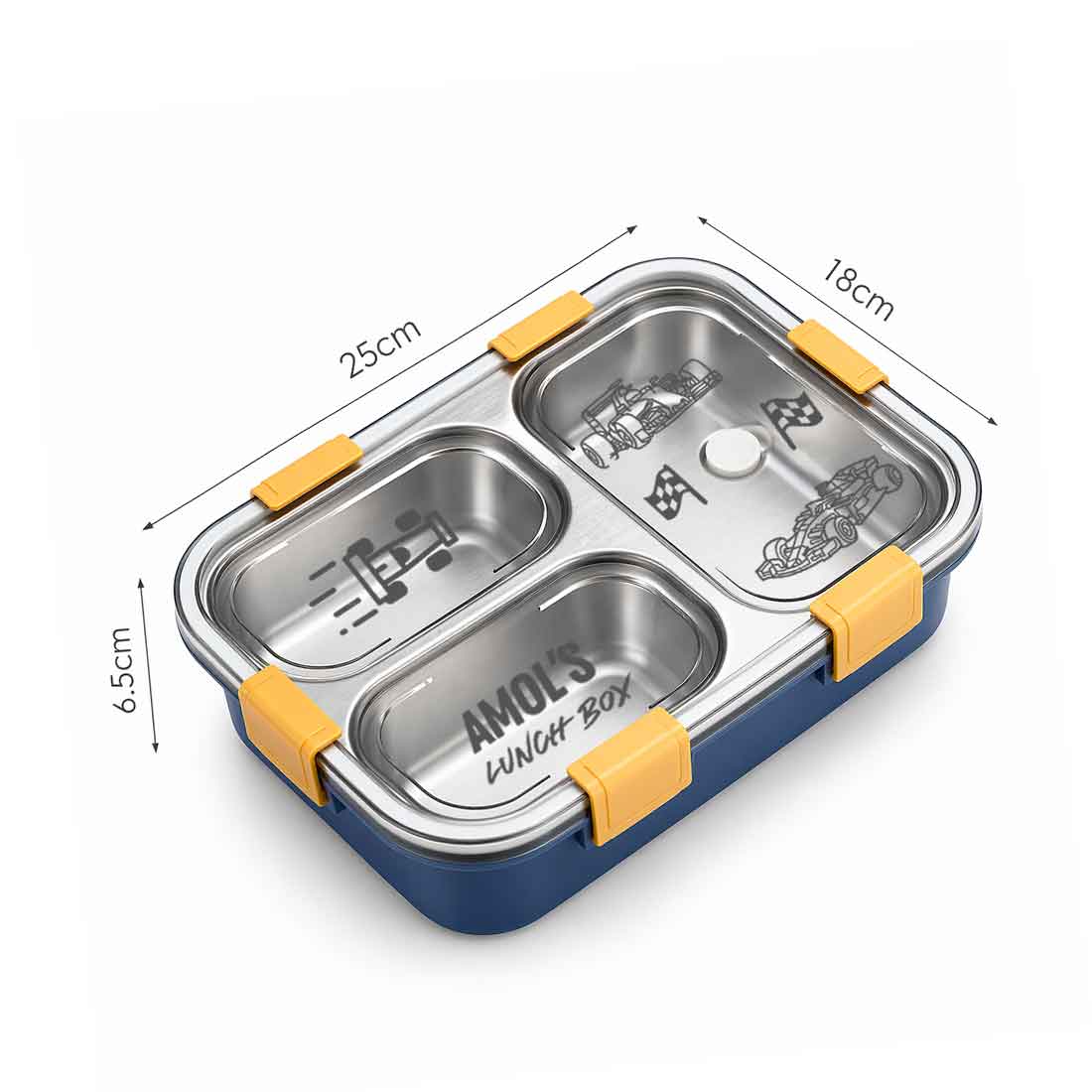 Custom Insulated Childrens Lunch Box - Stainless Steel Tiffin Box with Name - Image 7