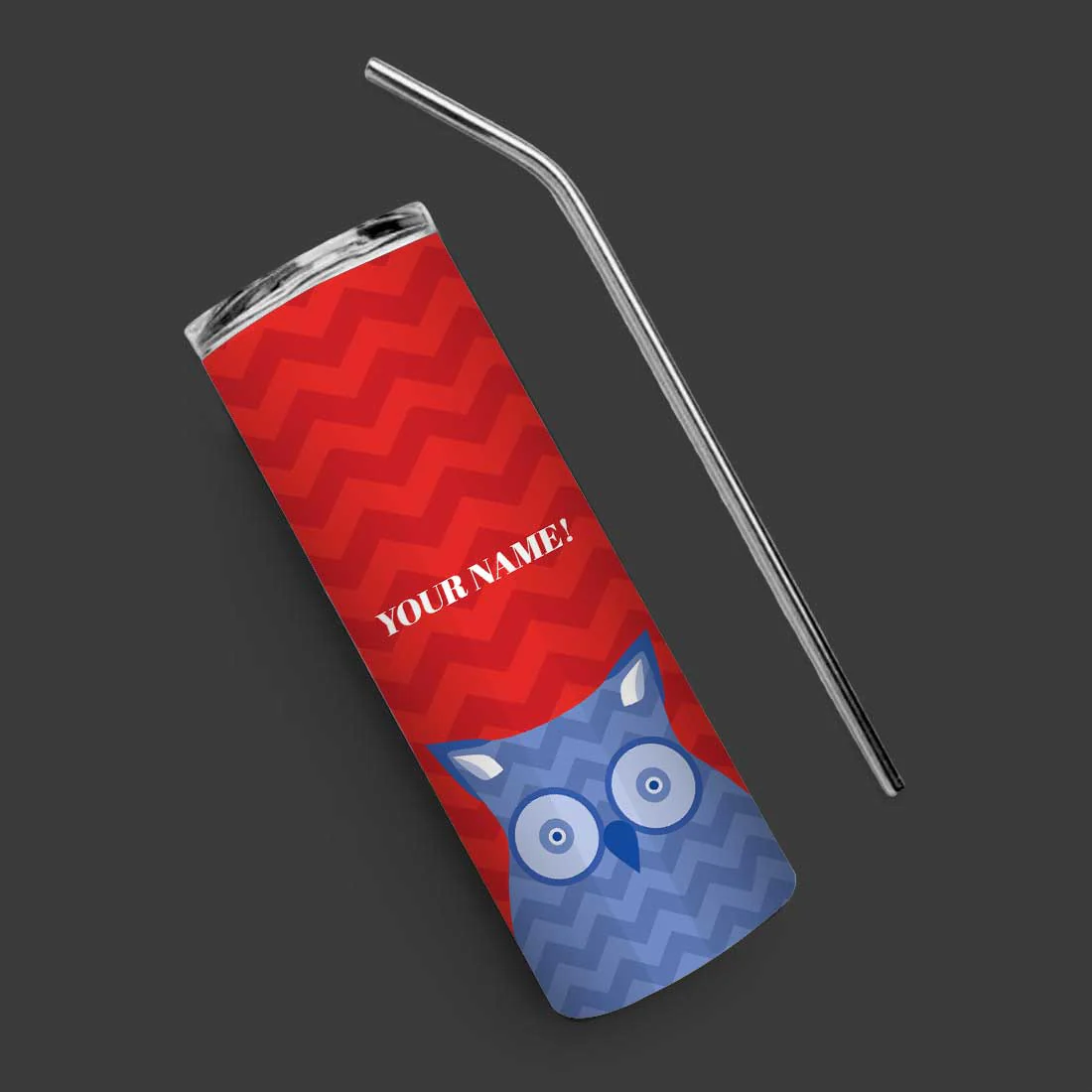 Nutcase Custom Insulated Mugs with Name - Travel Coffee Thermos with Metal Straw 600ml - Image 2