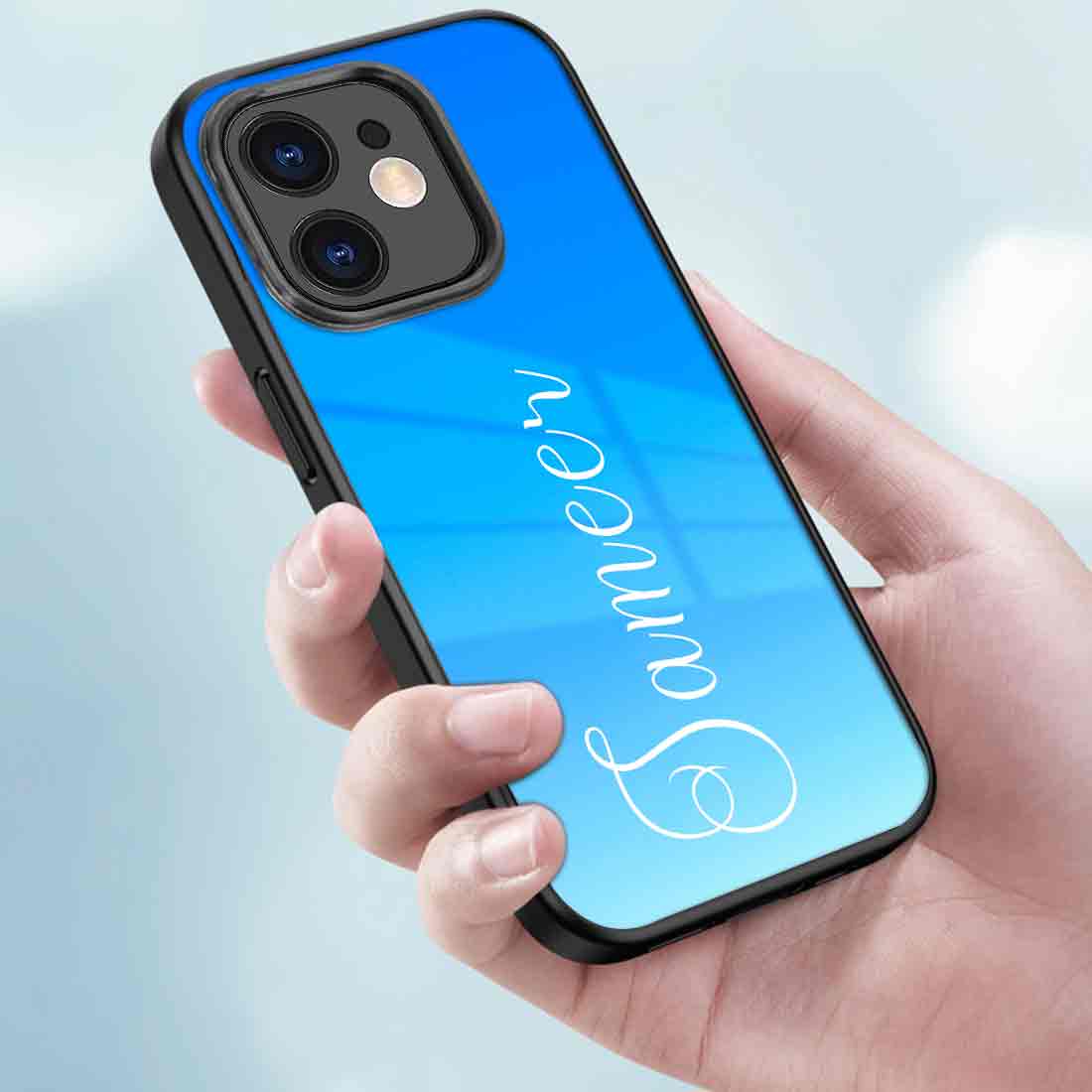 Custom iPhone 11 Cover Case with Name Blue Cover Phone Case - Blue Sea - Image 3
