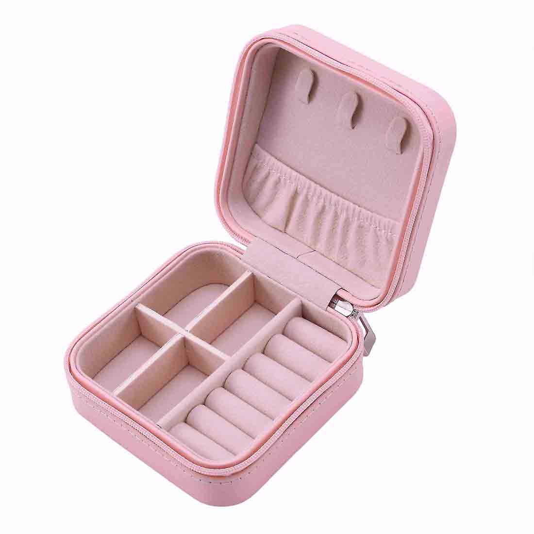 Customized PU Leather Portable Travel Jewellery Case Storage Box Organiser - Image 11