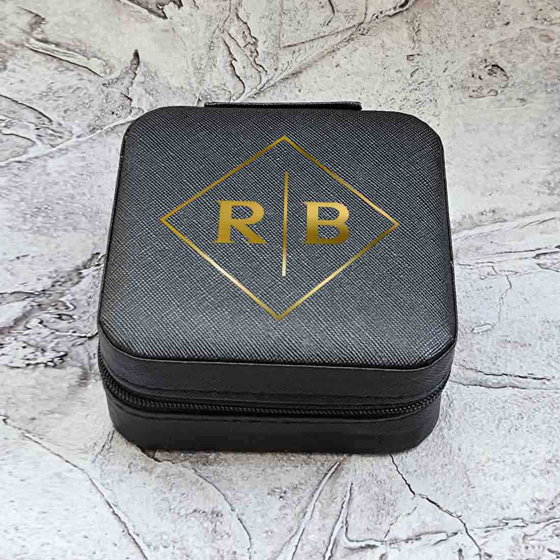 Customized PU Leather Portable Travel Jewellery Case Storage Box Organiser - Image 3