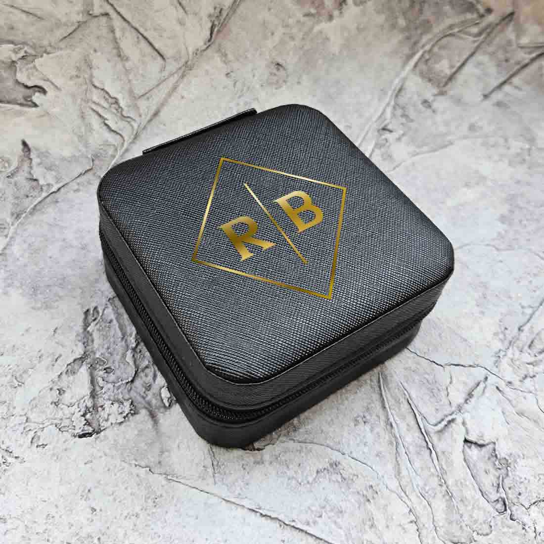 Customized PU Leather Portable Travel Jewellery Case Storage Box Organiser - Image 7