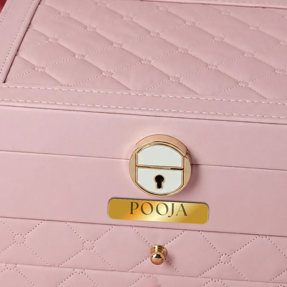Custom Jewellery Box | Jewelry Organizer with Drawers | Premium Trinket Vanity Case with Built-in Lock - Image 3