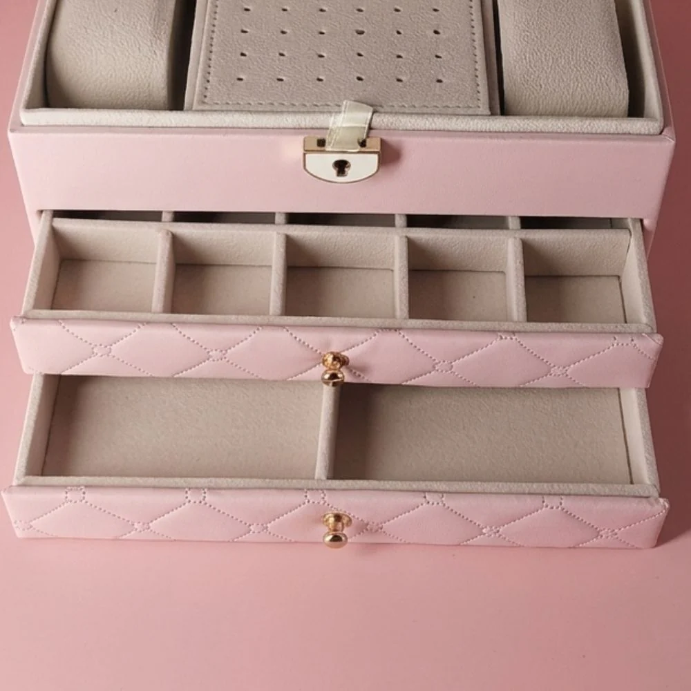 Custom Jewellery Box | Jewelry Organizer with Drawers | Premium Trinket Vanity Case with Built-in Lock - Image 8