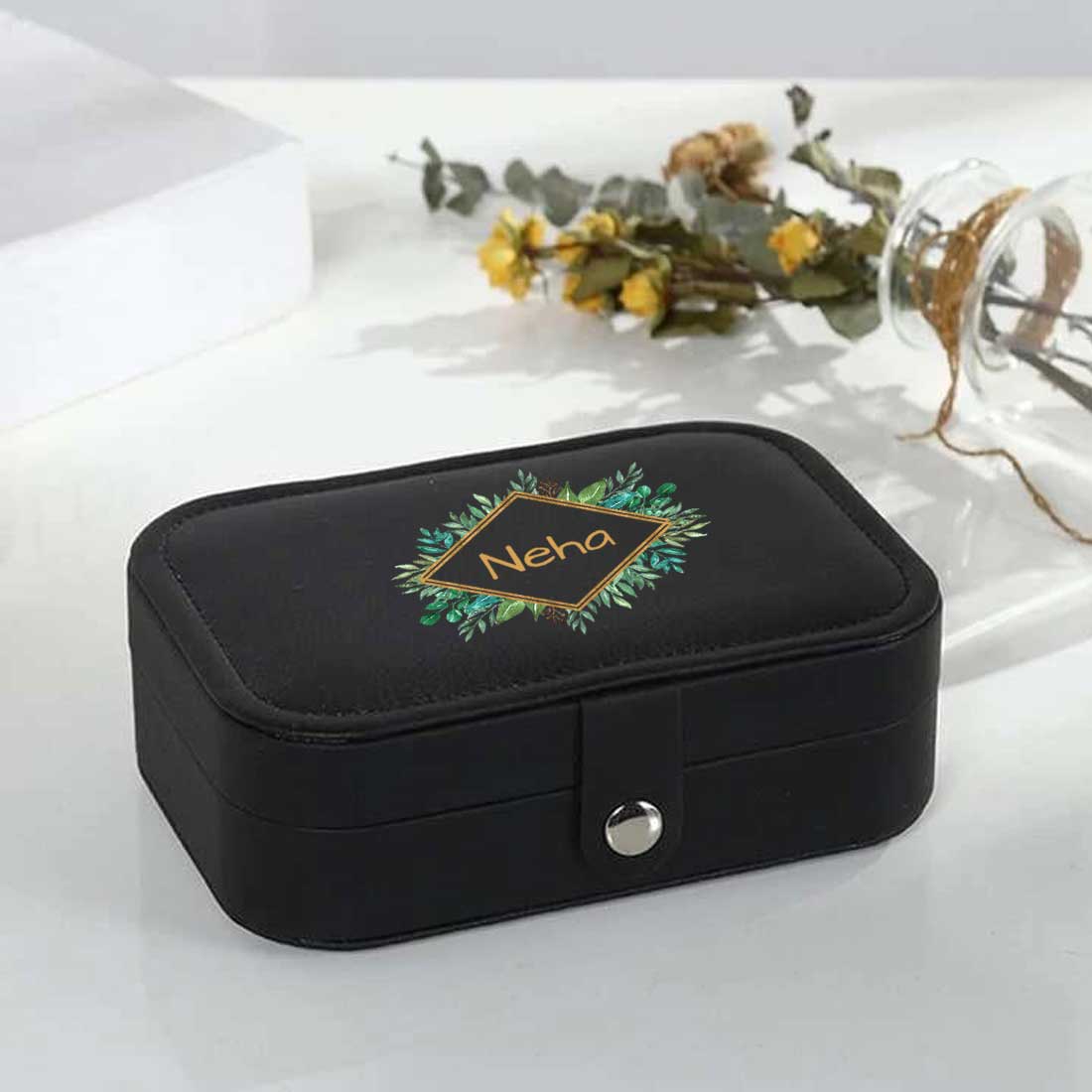Custom Jewelry Box for Ladies Travel Storage Case for Rings Earrings and Pendants - Tropical - Image 2