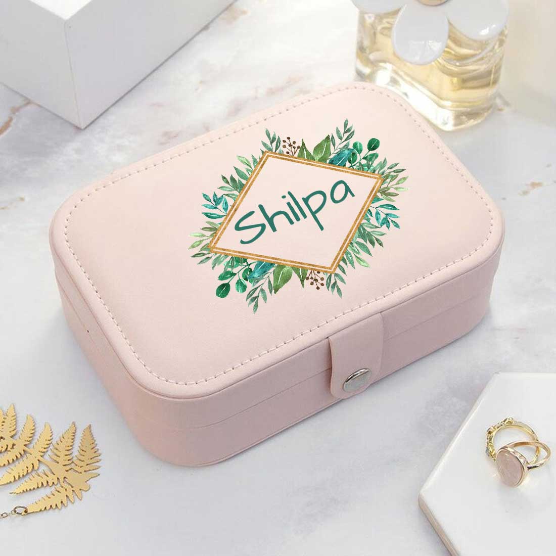 Custom Jewelry Box for Ladies Travel Storage Case for Rings Earrings and Pendants - Tropical - Image 4