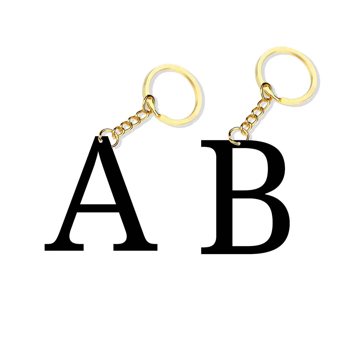 Custom Keychain Monogram Acrylic Key Chain Set of 2 - Image 6