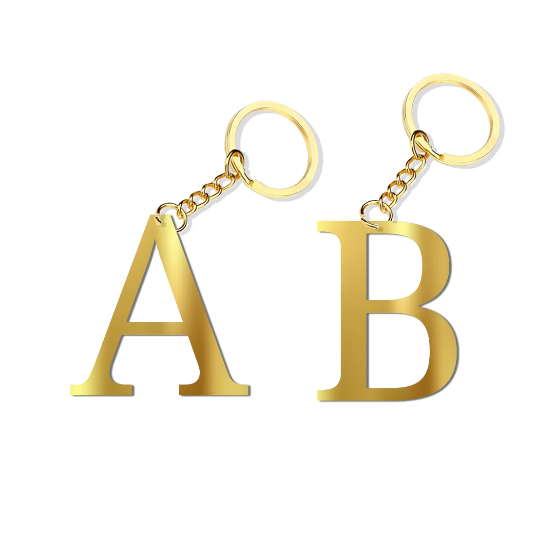 Custom Keychain Monogram Acrylic Key Chain Set of 2 - Image 8