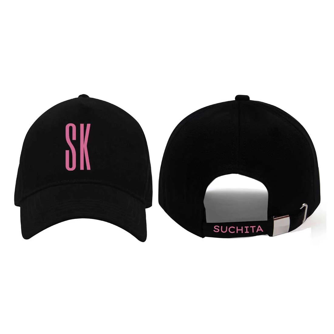 Custom Ladies Cap Black with Name - Image 2