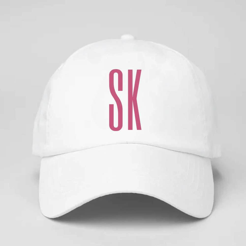 Custom Ladies Cap White with Name - Image 2