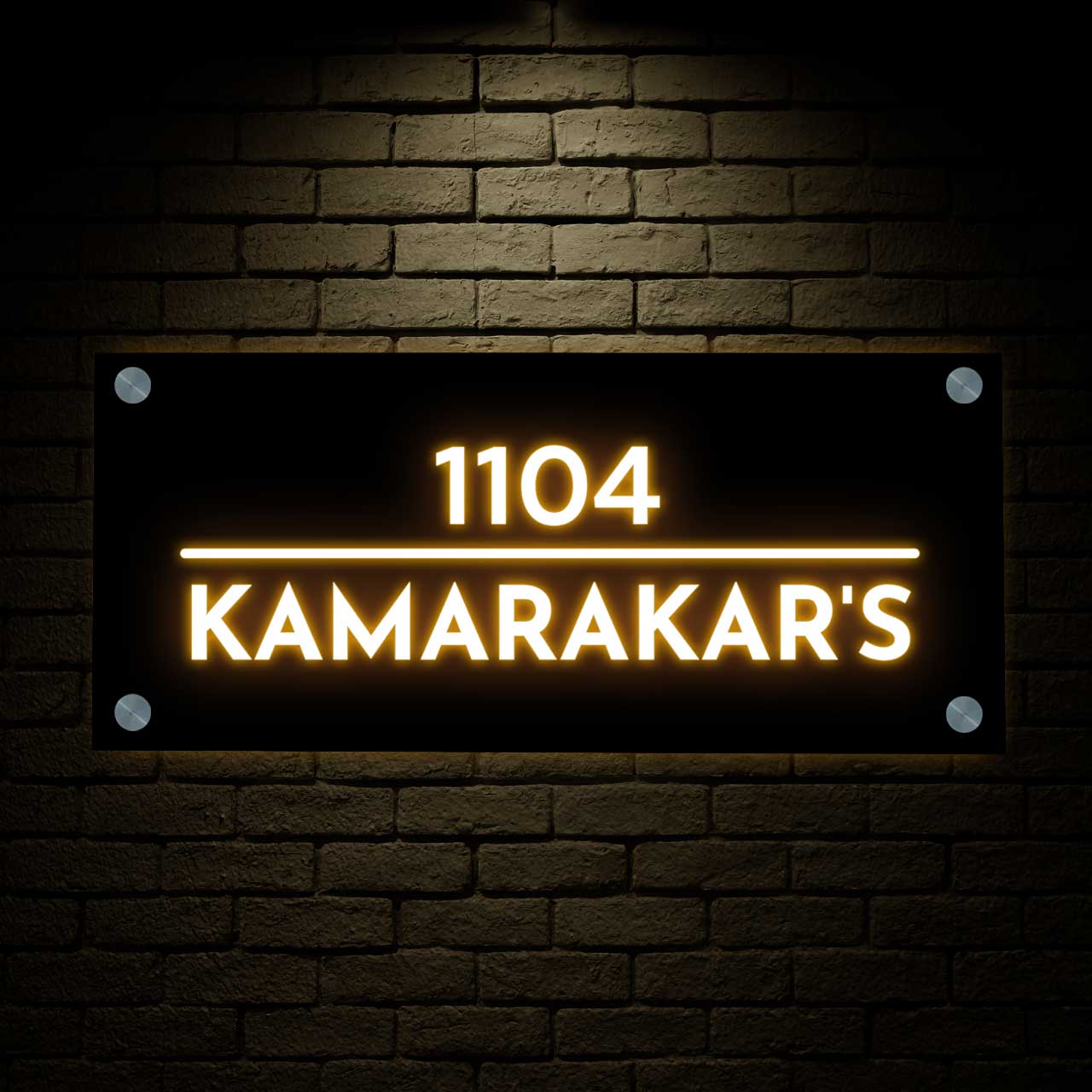 Custom LED Name Plate - Acrylic Nameplate with Light & 3D Raised Fonts - Image 3