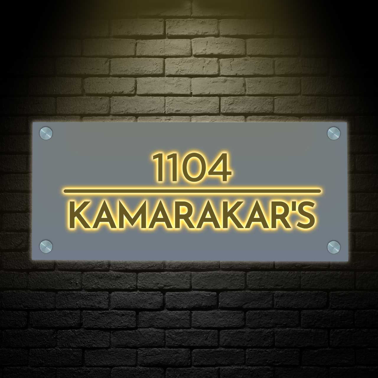 Custom LED Name Plate - Acrylic Nameplate with Light & 3D Raised Fonts - Image 4