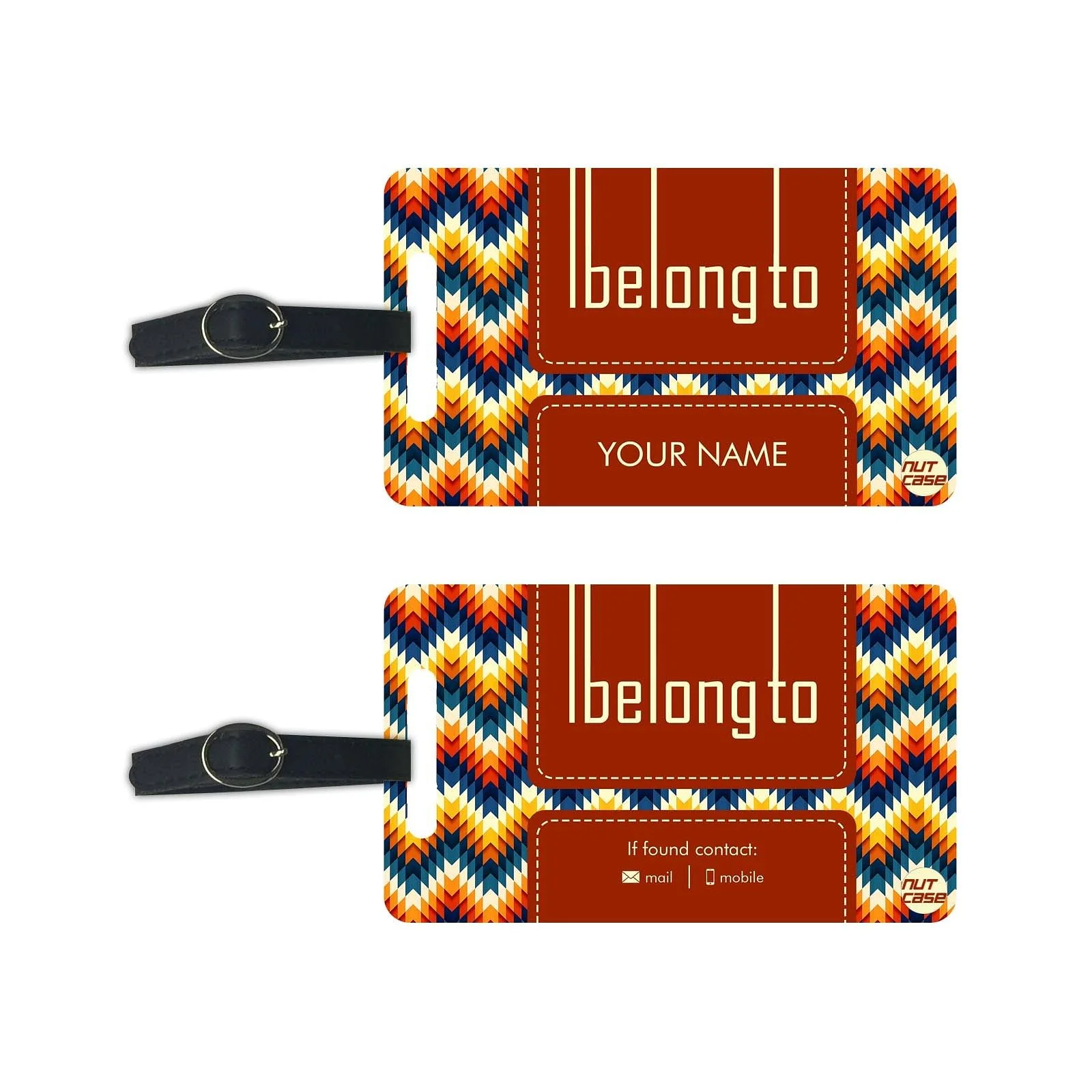 Personalized Printable Luggage Tags With Name Set of 2