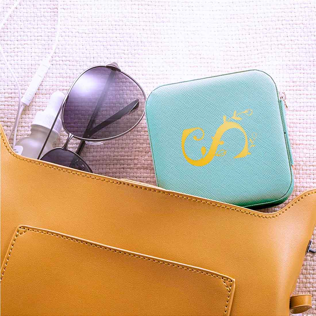 Custom Mini Jewellery Box Portable Travel Trinklet Organizer - Monogram - Image 14