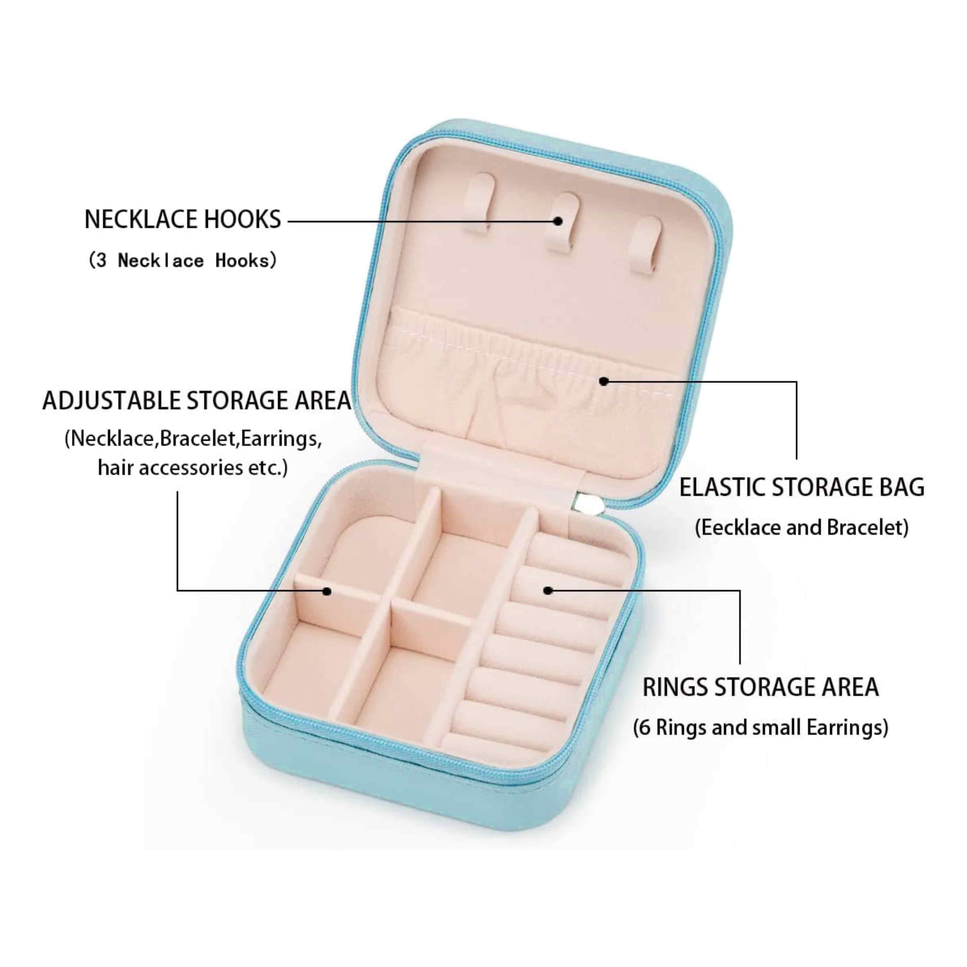 Custom Mini Jewellery Box Portable Travel Trinklet Organizer - Monogram - Image 16