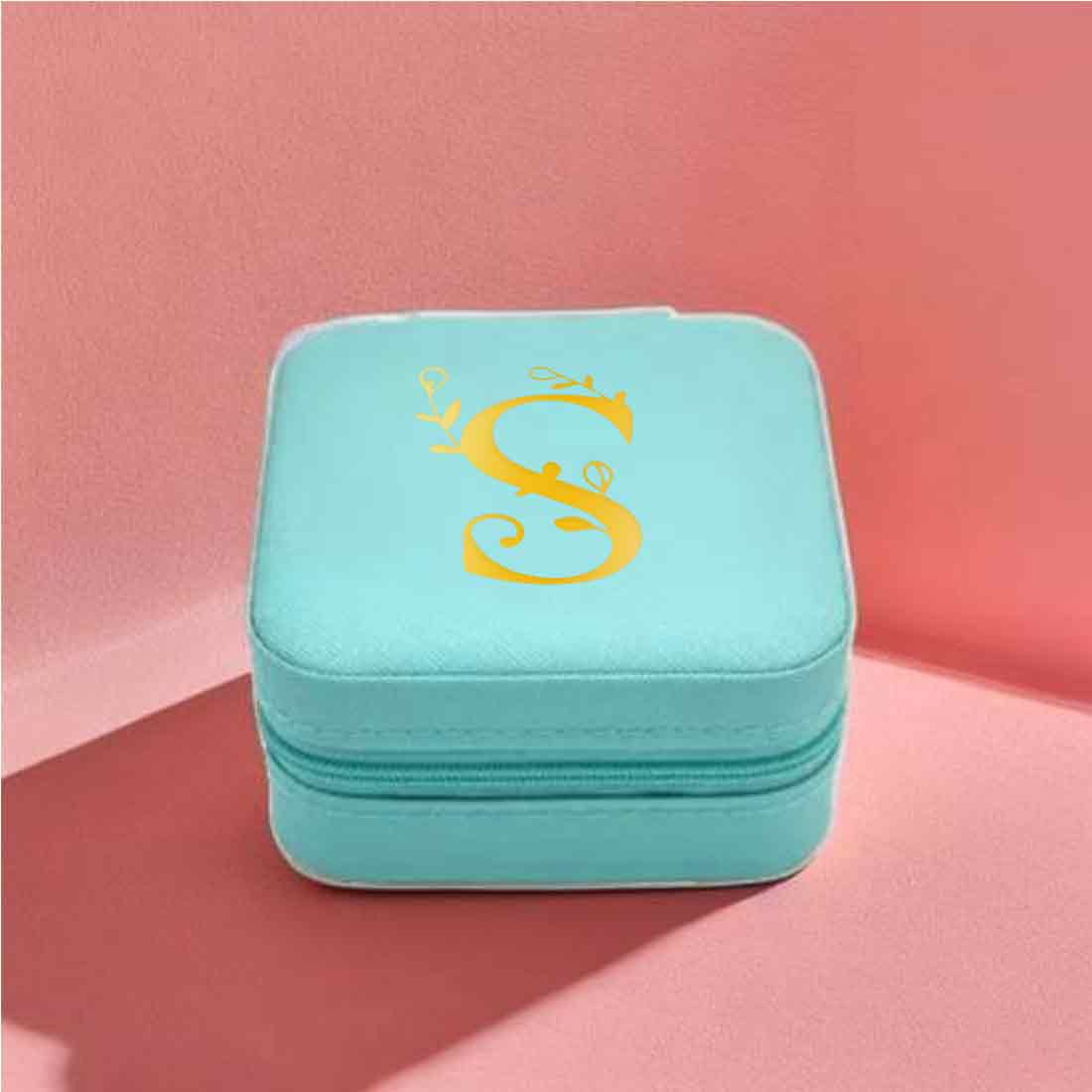 Custom Mini Jewellery Box Portable Travel Trinklet Organizer - Monogram - Image 18