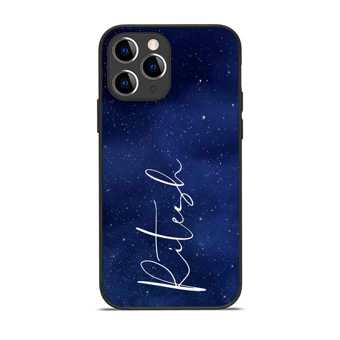 Custom Mobile Back Cover iPhone 11 pro Case With Calligraphy Name - Stars - Image 2