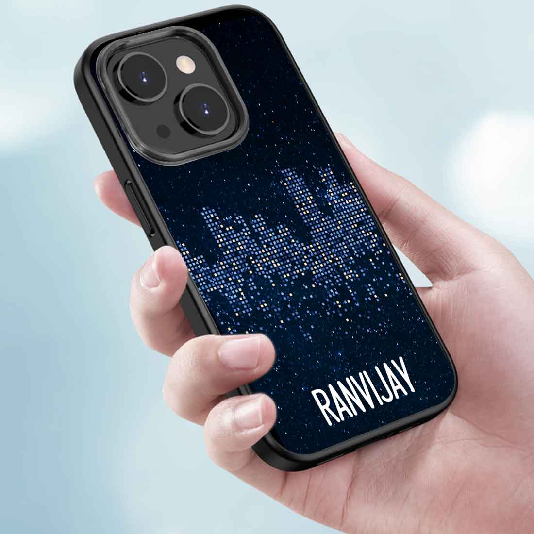 Custom Mobile Back Cover Print Design iPhone 13 Back Case with Name - City - Image 3