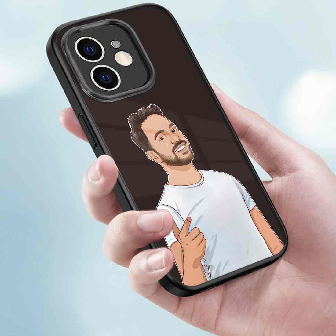 Custom Mobile Case with Photo iPhone 12 Back Cover with Image - Cartoonize Photo - Image 3