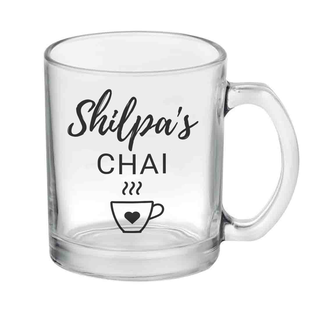 Custom Mugs Glass Coffee Mugs for Tea With Name - Chai - Image 2