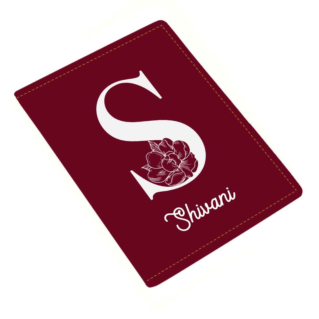 Custom Name on Passport Cover Holder Faux Leather Covers for Passports - Initial Name - Image 10