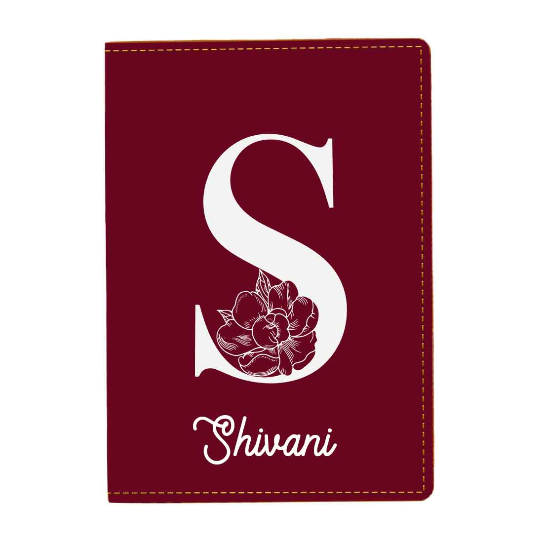 Custom Name on Passport Cover Holder Faux Leather Covers for Passports - Initial Name - Image 13