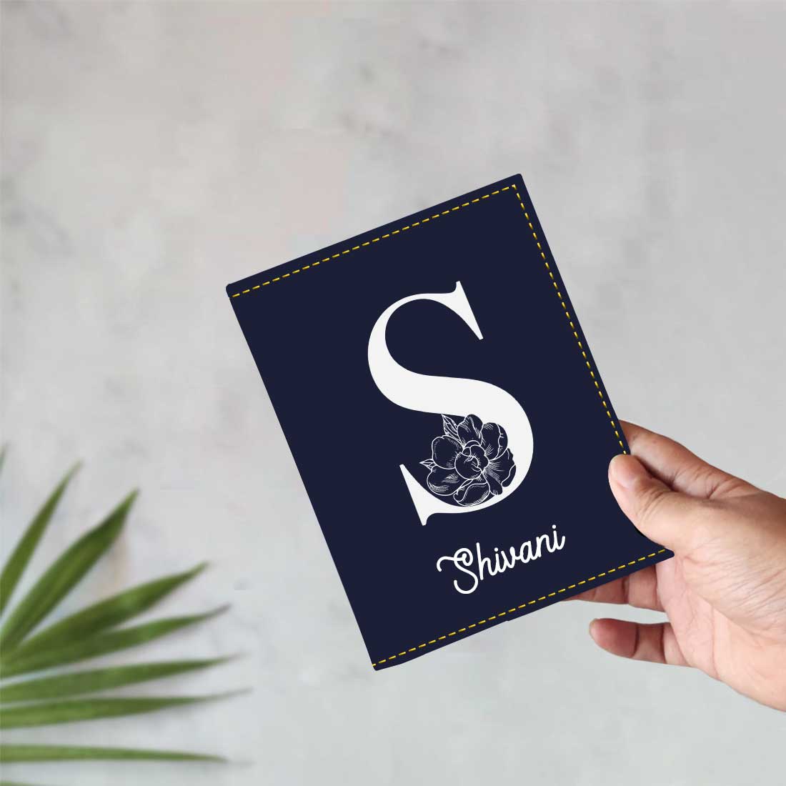 Custom Name on Passport Cover Holder Faux Leather Covers for Passports - Initial Name - Image 45