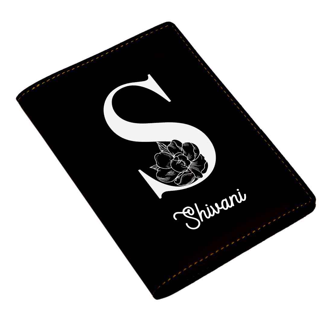 Custom Name on Passport Cover Holder Faux Leather Covers for Passports - Initial Name - Image 49